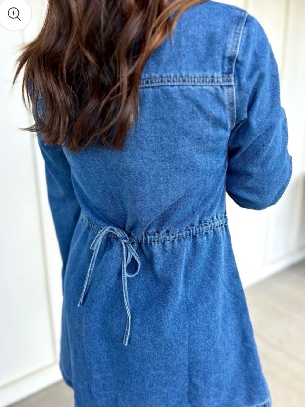 Denim Tie-Back Dress - Blue